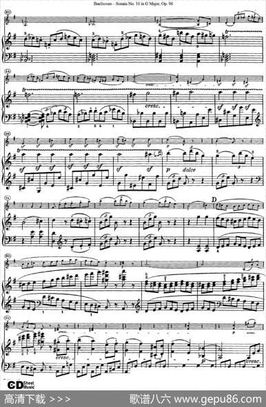 ViolinSonataNo.10inGMajorOp.96（小提琴+钢琴伴奏）