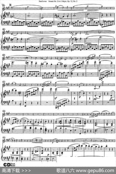 ViolinSonataNo.2inAMajorOp.12No.2（小提琴+钢琴伴奏）