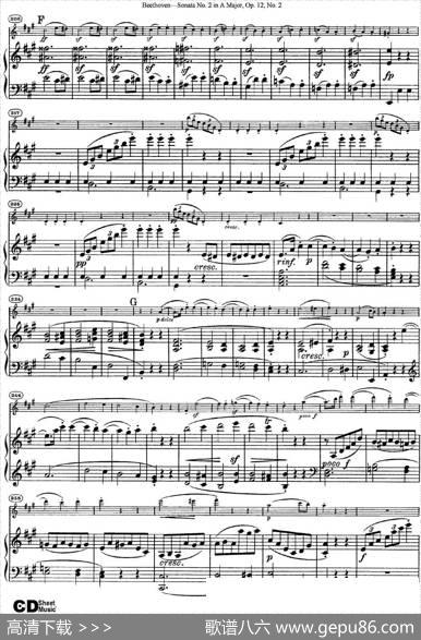 ViolinSonataNo.2inAMajorOp.12No.2（小提琴+钢琴伴奏）