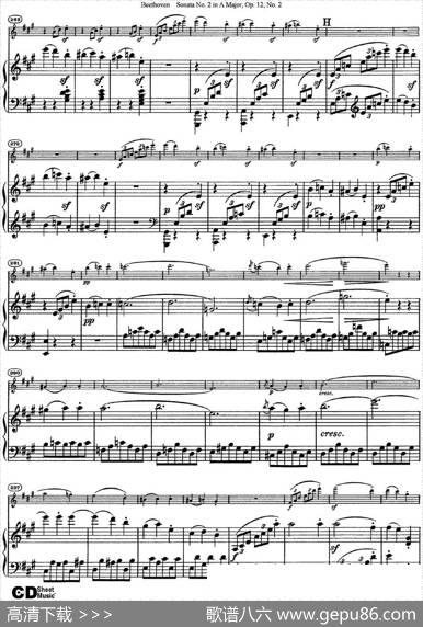 ViolinSonataNo.2inAMajorOp.12No.2（小提琴+钢琴伴奏）
