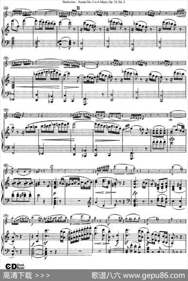 ViolinSonataNo.2inAMajorOp.12No.2（小提琴+钢琴伴奏）