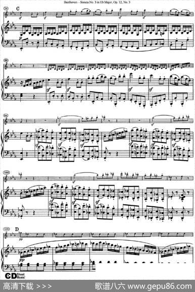 ViolinSonataNo.3inEbMajorOp.12No.3（小提琴+钢琴伴奏）