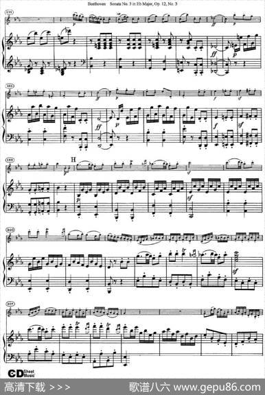 ViolinSonataNo.3inEbMajorOp.12No.3（小提琴+钢琴伴奏）