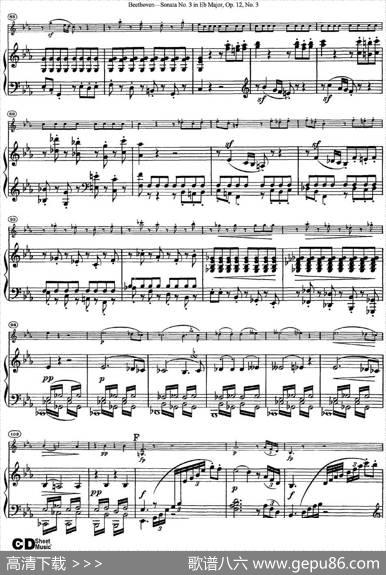 ViolinSonataNo.3inEbMajorOp.12No.3（小提琴+钢琴伴奏）