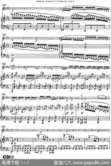 ViolinSonataNo.3inEbMajorOp.12No.3（小提琴+钢琴伴奏）