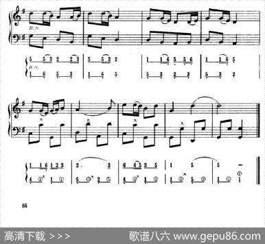 南泥湾（五线谱+简谱）|马可