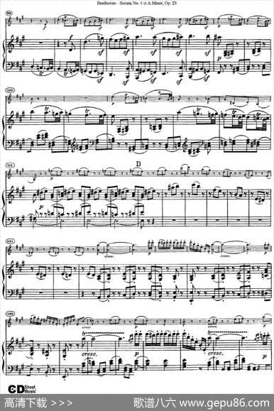 ViolinSonataNo.4inAMinorOp.23（小提琴+钢琴伴奏）