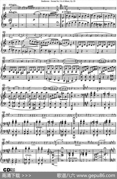 ViolinSonataNo.4inAMinorOp.23（小提琴+钢琴伴奏）