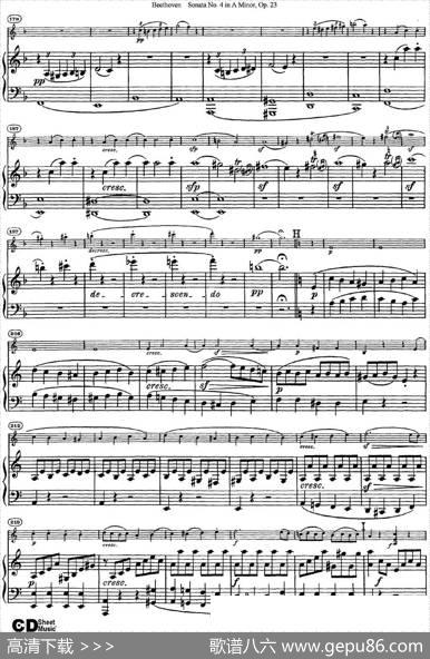 ViolinSonataNo.4inAMinorOp.23（小提琴+钢琴伴奏）