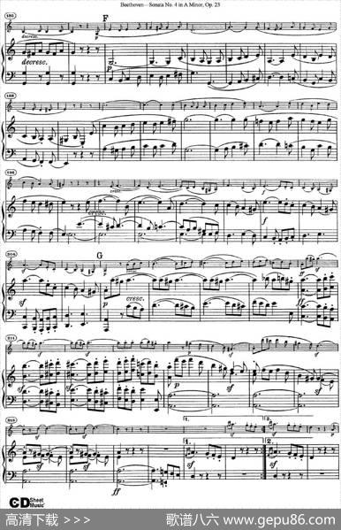 ViolinSonataNo.4inAMinorOp.23（小提琴+钢琴伴奏）