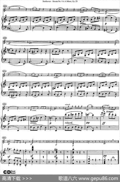ViolinSonataNo.4inAMinorOp.23（小提琴+钢琴伴奏）