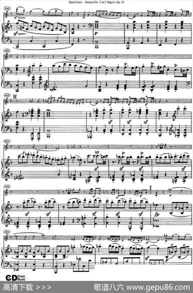 ViolinSonataNo.5inFMajorOp.24（小提琴+钢琴伴奏）