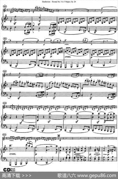 ViolinSonataNo.5inFMajorOp.24（小提琴+钢琴伴奏）