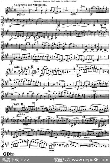 ViolinSonataNo.6inAMajorOp.30No.1