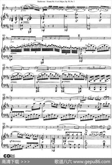 ViolinSonataNo.6inAMajorOp.30No.1（小提琴+钢琴伴奏）