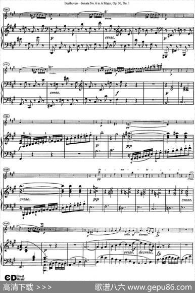 ViolinSonataNo.6inAMajorOp.30No.1（小提琴+钢琴伴奏）
