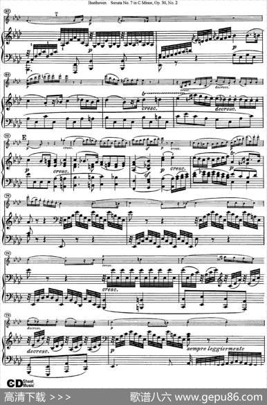 ViolinSonataNo.7inCMinorOp.30No.2（小提琴+钢琴伴奏）