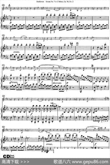 ViolinSonataNo.7inCMinorOp.30No.2（小提琴+钢琴伴奏）