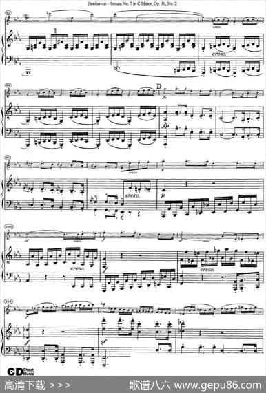 ViolinSonataNo.7inCMinorOp.30No.2（小提琴+钢琴伴奏）