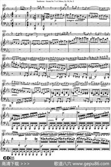 ViolinSonataNo.7inCMinorOp.30No.2（小提琴+钢琴伴奏）