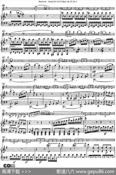 ViolinSonataNo.8inGMajorOp.30No.3（小提琴+钢琴伴奏）