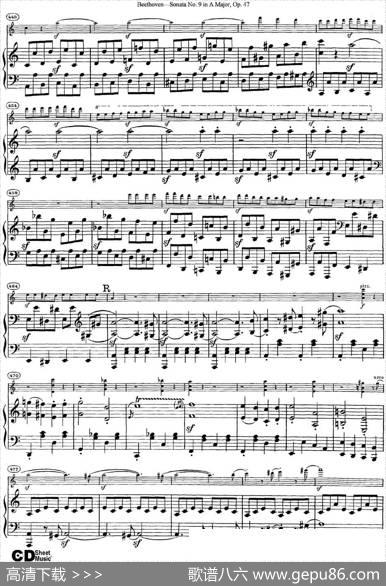 ViolinSonataNo.9inAMajorOp.47（小提琴+钢琴伴奏）