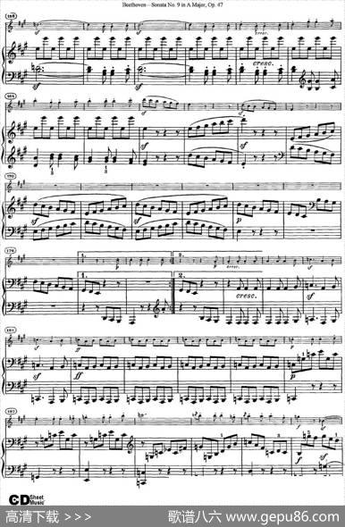 ViolinSonataNo.9inAMajorOp.47（小提琴+钢琴伴奏）