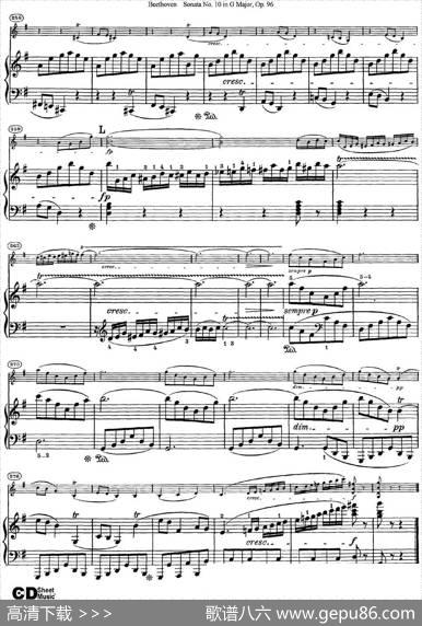ViolinSonataNo.10inGMajorOp.96（小提琴+钢琴伴奏）