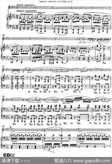 ViolinSonataNo.10inGMajorOp.96（小提琴+钢琴伴奏）