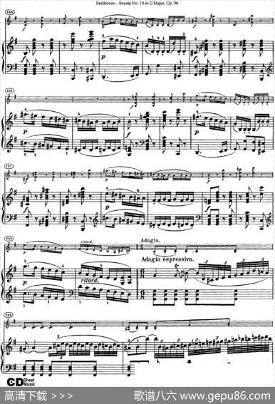 ViolinSonataNo.10inGMajorOp.96（小提琴+钢琴伴奏）