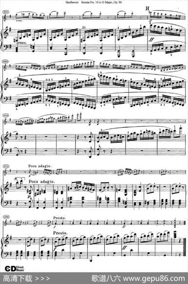 ViolinSonataNo.10inGMajorOp.96（小提琴+钢琴伴奏）