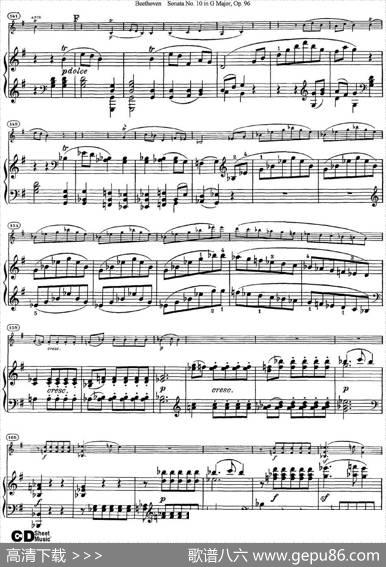 ViolinSonataNo.10inGMajorOp.96（小提琴+钢琴伴奏）