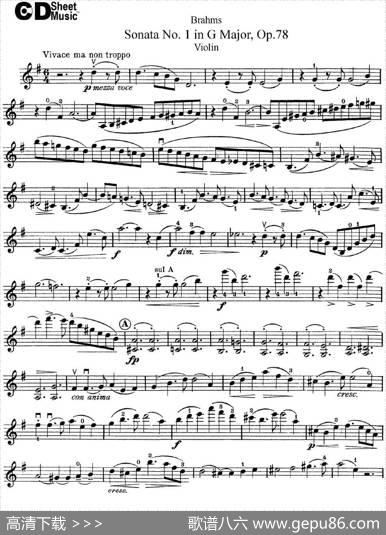 ViolinSonataNo.1inGMajorOp.78