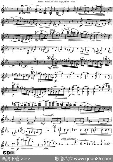 ViolinSonataNo.1inGMajorOp.78
