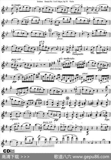 ViolinSonataNo.1inGMajorOp.78
