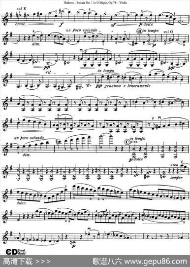 ViolinSonataNo.1inGMajorOp.78