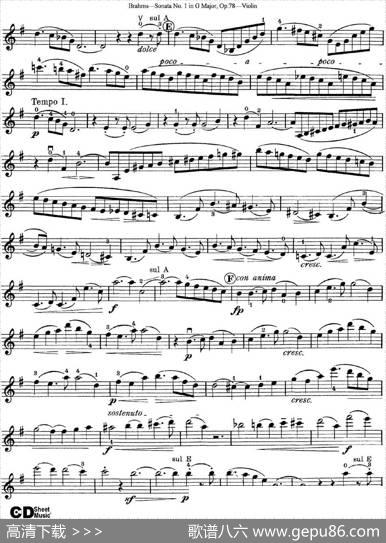 ViolinSonataNo.1inGMajorOp.78