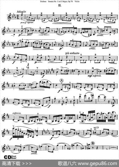 ViolinSonataNo.1inGMajorOp.78