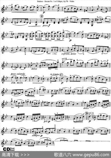 ViolinSonataNo.1inGMajorOp.78