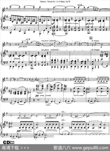 ViolinSonataNo.1inGMajorOp.78（小提琴+钢琴伴奏）