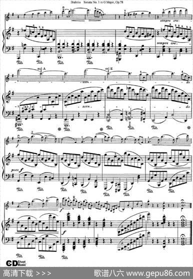 ViolinSonataNo.1inGMajorOp.78（小提琴+钢琴伴奏）