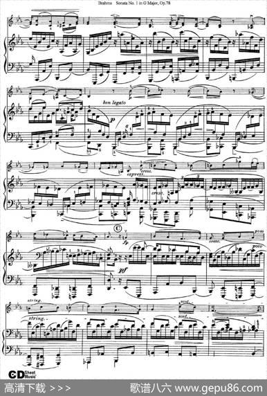 ViolinSonataNo.1inGMajorOp.78（小提琴+钢琴伴奏）