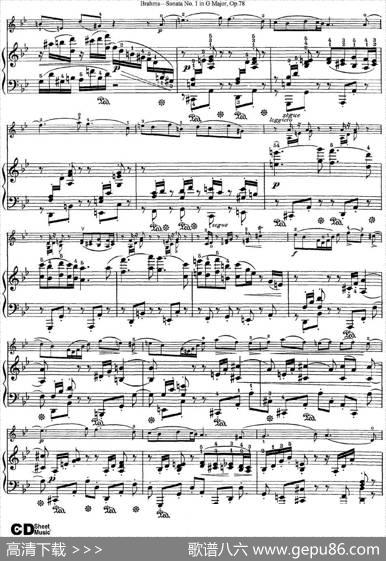 ViolinSonataNo.1inGMajorOp.78（小提琴+钢琴伴奏）