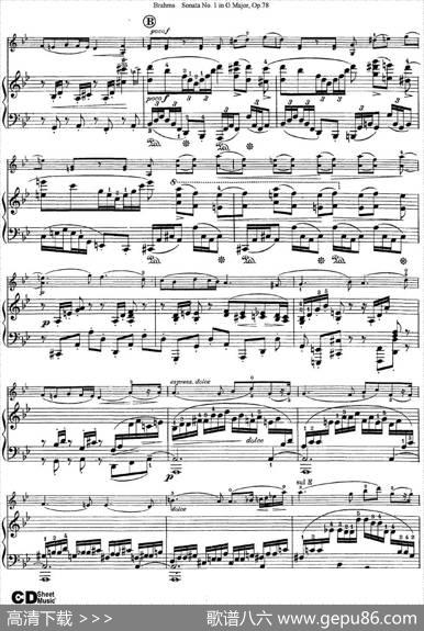 ViolinSonataNo.1inGMajorOp.78（小提琴+钢琴伴奏）