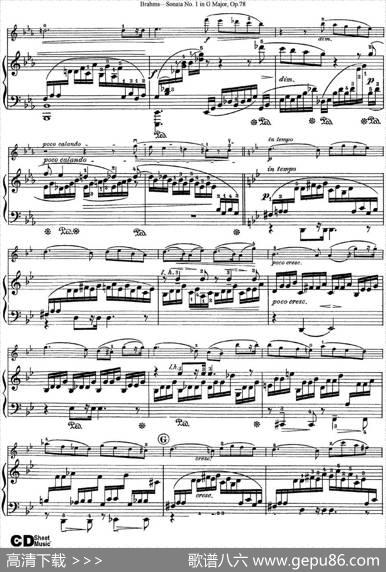 ViolinSonataNo.1inGMajorOp.78（小提琴+钢琴伴奏）