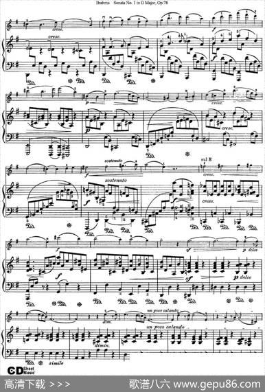 ViolinSonataNo.1inGMajorOp.78（小提琴+钢琴伴奏）