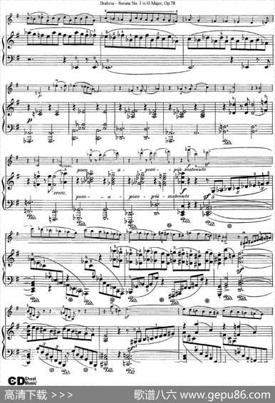 ViolinSonataNo.1inGMajorOp.78（小提琴+钢琴伴奏）