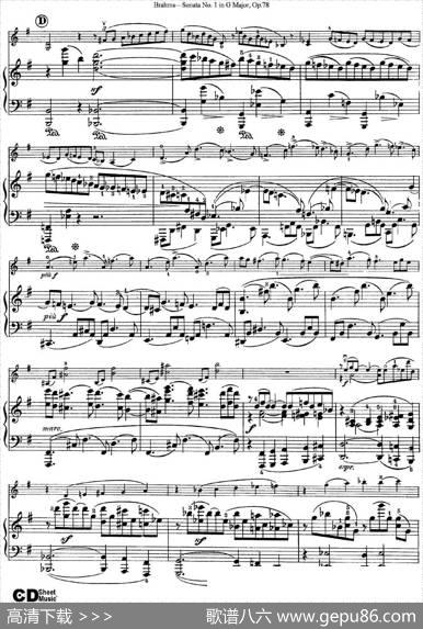 ViolinSonataNo.1inGMajorOp.78（小提琴+钢琴伴奏）