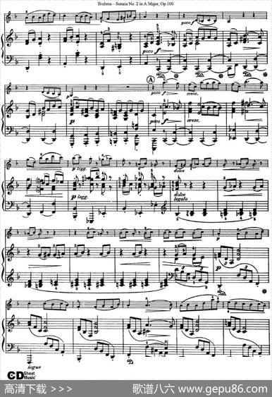 ViolinSonataNo.2inAMajorOp.100（小提琴+钢琴伴奏）