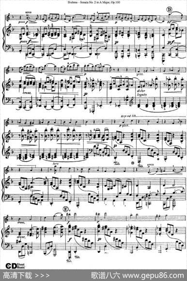 ViolinSonataNo.2inAMajorOp.100（小提琴+钢琴伴奏）